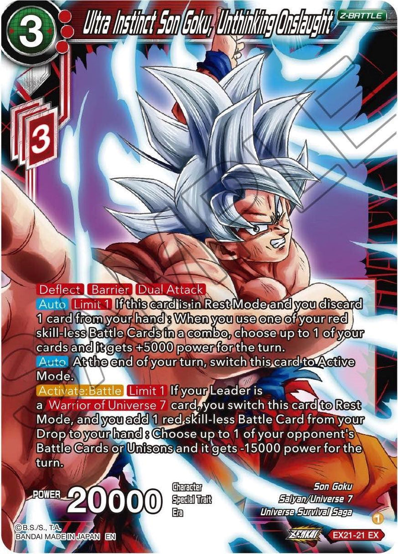 Ultra Instinct Son Goku, Unthinking Onslaught (EX21-21) [5th Anniversary Set] - POKÉ JEUX