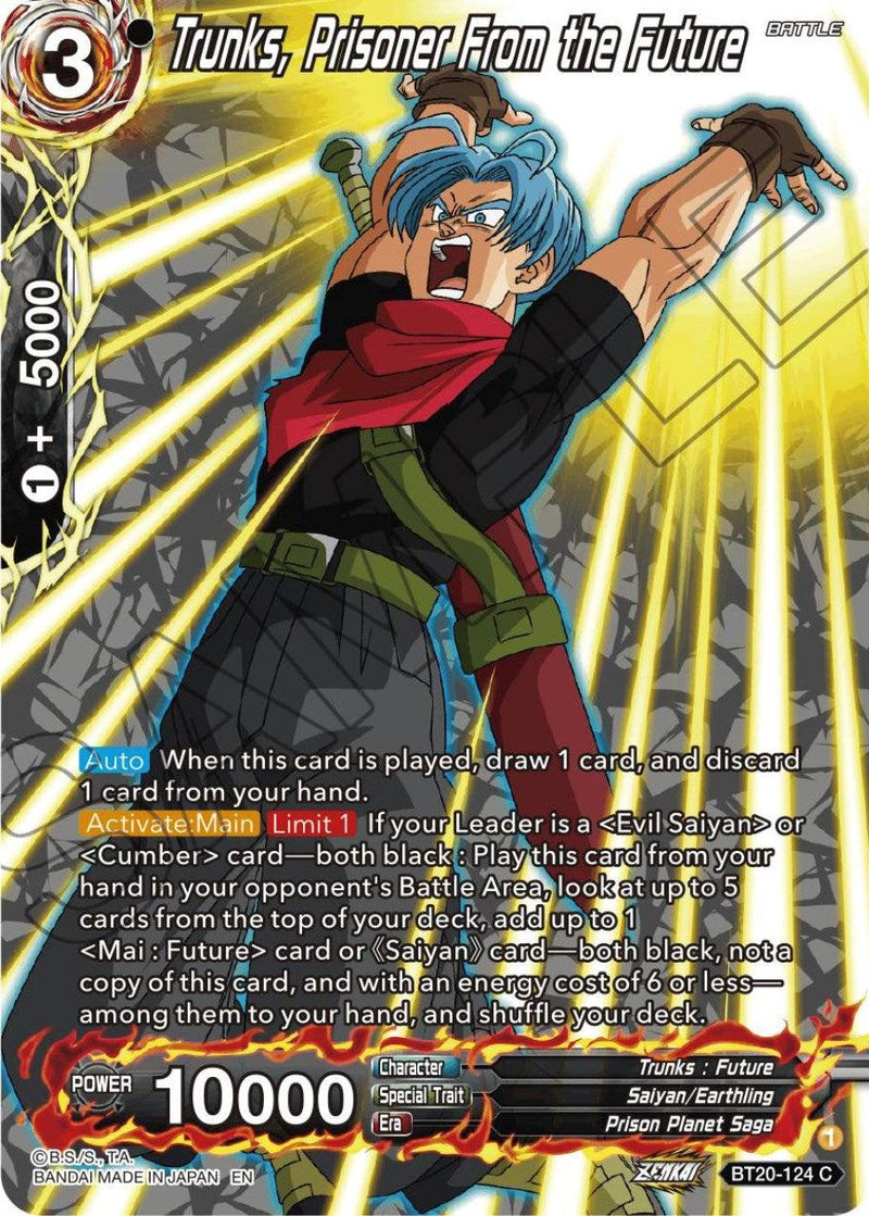 Trunks, Prisoner From the Future (Silver Foil) (BT20-124) [Power Absorbed] - POKÉ JEUX