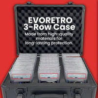 3-ROW ALUMINIUM CASE FOR 90 SLABS WITH KEY SYSTEM BLACK - EVORETRO