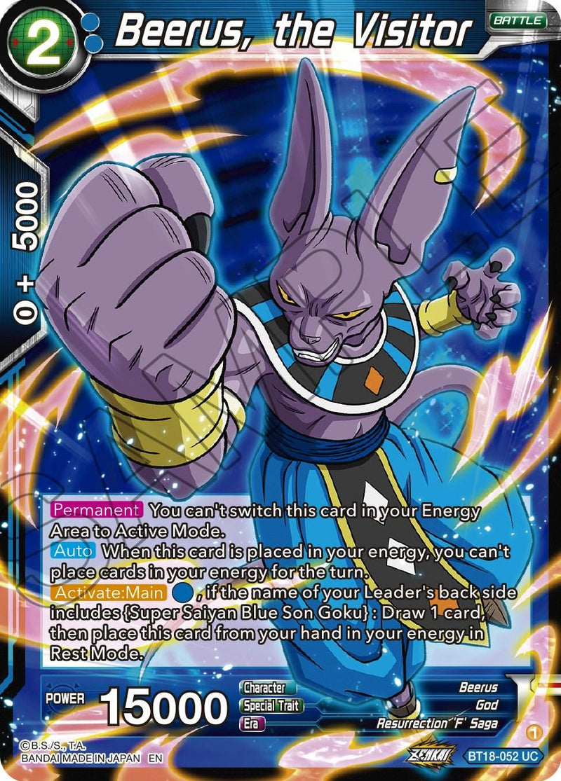 Beerus, the Visitor (BT18-052) [Dawn of the Z-Legends] - POKÉ JEUX