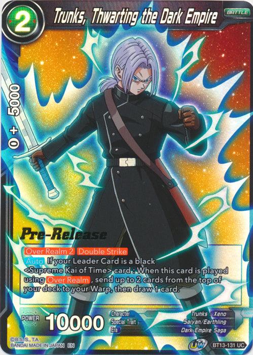 Trunks, Thwarting the Dark Empire (BT13-131) [Supreme Rivalry Prerelease Promos] - POKÉ JEUX