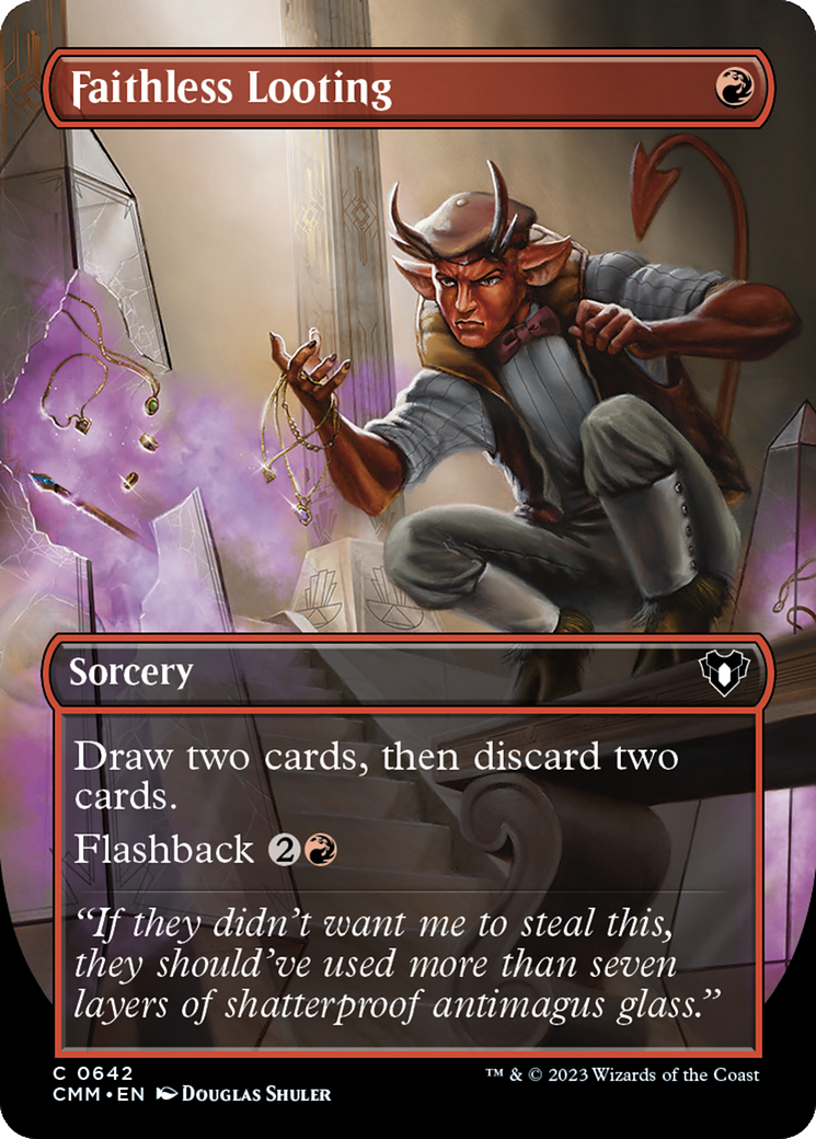 Faithless Looting (Borderless Alternate Art) [Commander Masters]