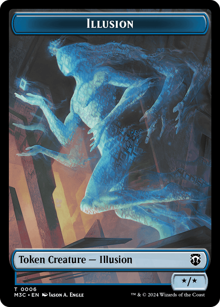 Illusion (Ripple Foil) // Servo Double-Sided Token [Modern Horizons 3 Commander Tokens] - POKÉ JEUX