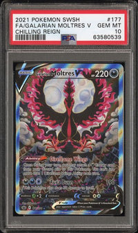 FA/GALARIAN MOLTRES V 177/198 PSA 10 #63580539