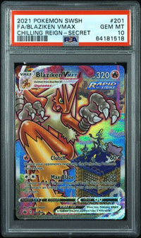 FA/BLAZIKEN VMAX 201/198 PSA 10