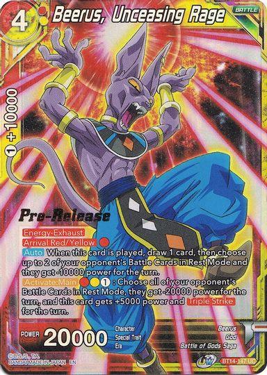 Beerus, Unceasing Rage (BT14-147) [Cross Spirits Prerelease Promos] - POKÉ JEUX