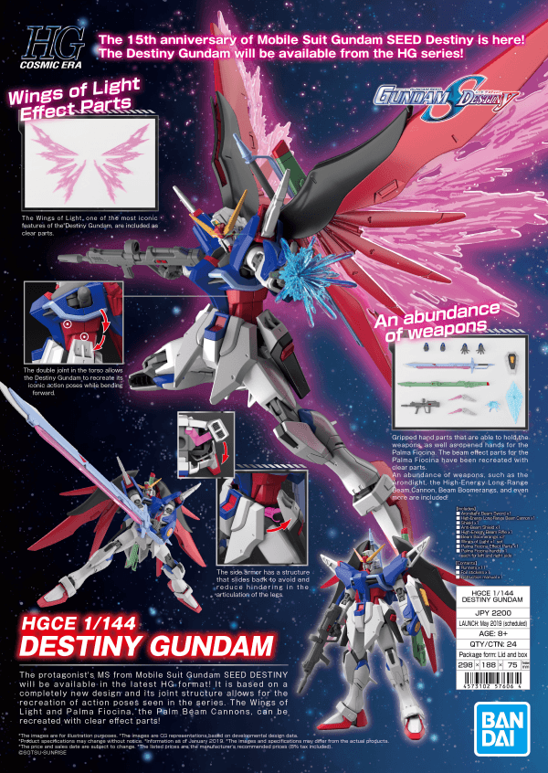 HGCE 1/144 Destiny Gundam - POKÉ JEUX