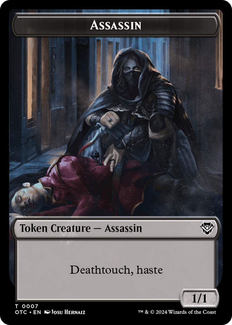 Assassin // Food Double-Sided Token [Outlaws of Thunder Junction Commander Tokens] - POKÉ JEUX