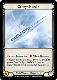 Zephyr Needle [U-CRU052] (Crucible of War Unlimited) Unlimited Rainbow Foil - POKÉ JEUX