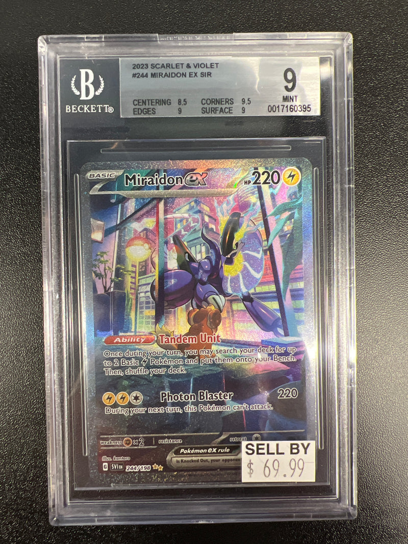 Miraidon EX SIR 244/198 BECKETT 9