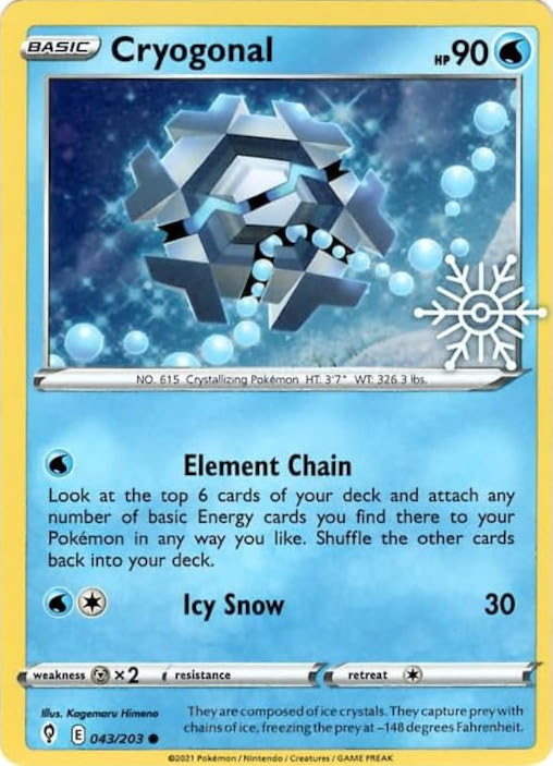 Cryogonal (043/203) (Holiday Calendar) [Sword & Shield: Evolving Skies]