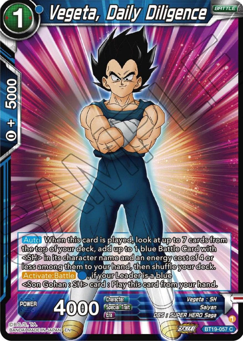 Vegeta, Daily Diligence (BT19-057) [Fighter's Ambition] - POKÉ JEUX