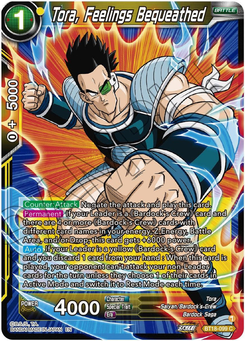 Tora, Feelings Bequeathed (BT18-099) [Dawn of the Z-Legends] - POKÉ JEUX