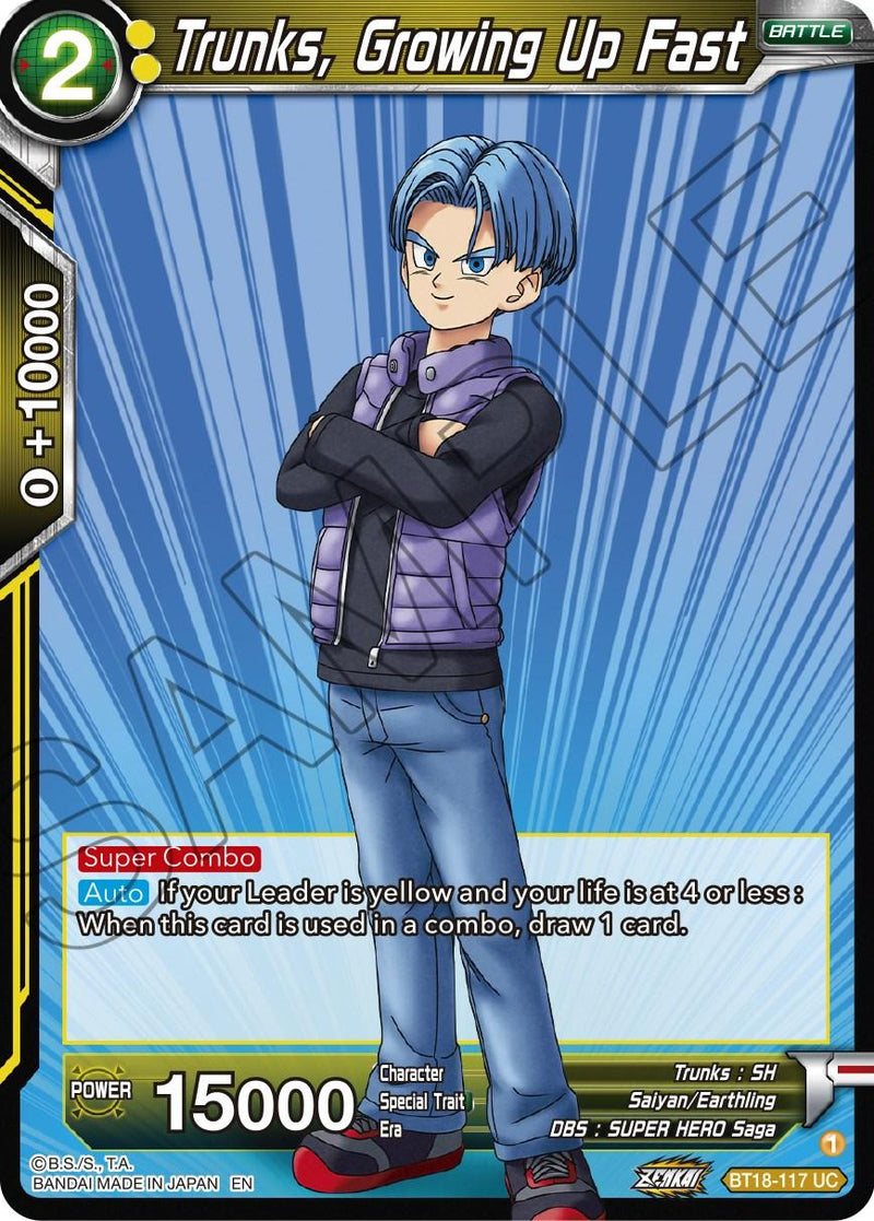 Trunks, Growing Up Fast (BT18-117) [Dawn of the Z-Legends] - POKÉ JEUX