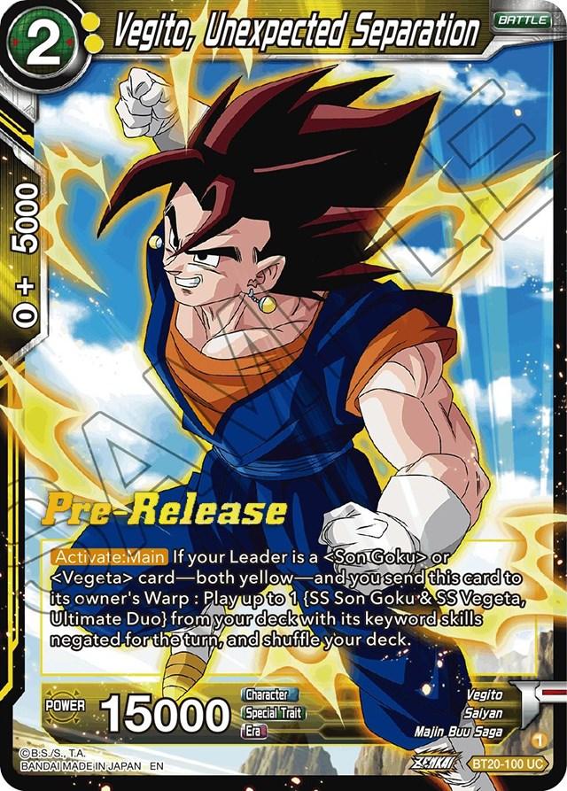 Vegito, Unexpected Separation (BT20-100) [Power Absorbed Prerelease Promos] - POKÉ JEUX