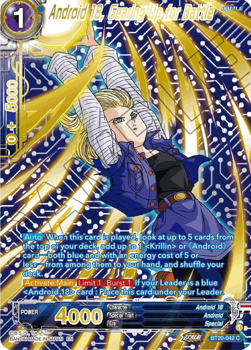 Android 18, Gearing Up for Battle (Gold-Stamped) (BT20-042) [Power Absorbed] - POKÉ JEUX