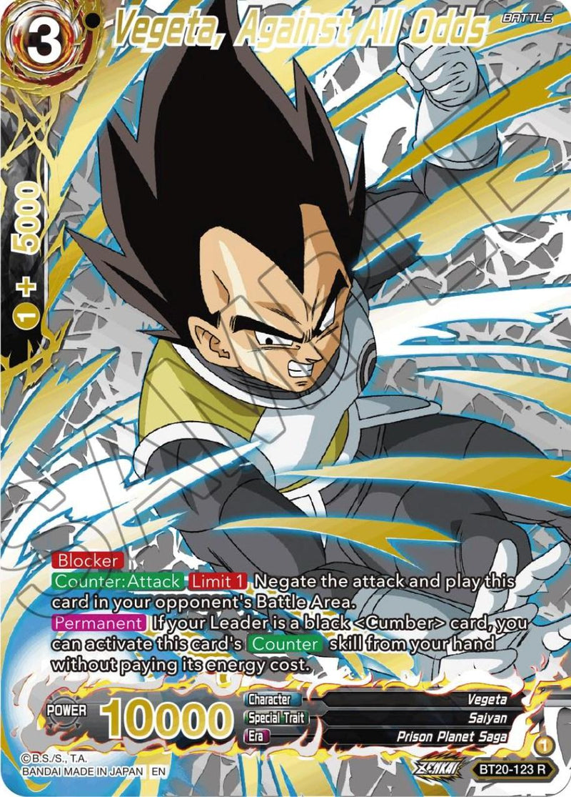 Vegeta, Against All Odds (Gold-Stamped) (BT20-123) [Power Absorbed] - POKÉ JEUX