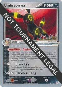 Umbreon ex (112/115) (Eeveelutions - Jimmy Ballard) [World Championships 2006]