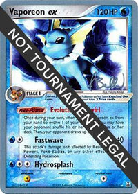 Vaporeon ex (110/113) (Eeveelutions - Jimmy Ballard) [World Championships 2006]