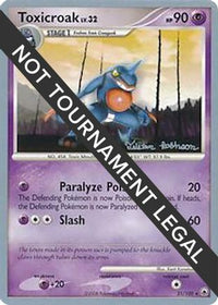 Toxicroak LV.32 (31/100) (Intimidation - Tristan Robinson) [World Championships 2008]