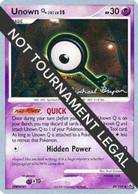 Unown Q LV.15 (49/100) (Happy Luck - Mychael Bryan) [World Championships 2010]