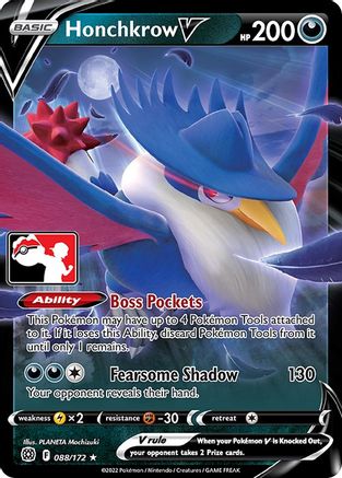 Honchkrow V (088/172) [Prize Pack Series Two]