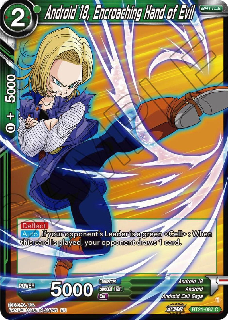 Android 18, Encroaching Hand of Evil (BT21-087) [Wild Resurgence] - POKÉ JEUX