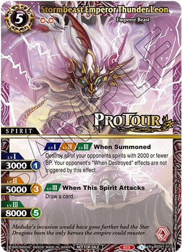 Stormbeast Emperor Thunder Leon (X Rare Special Pack Vol. 1) (BSS01-013) [Battle Spirits Saga Promo Cards]