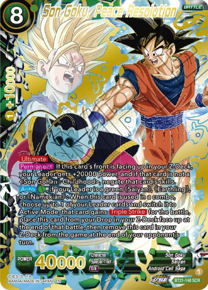 Son Goku, Peace Resolution (BT21-148) [Wild Resurgence] - POKÉ JEUX