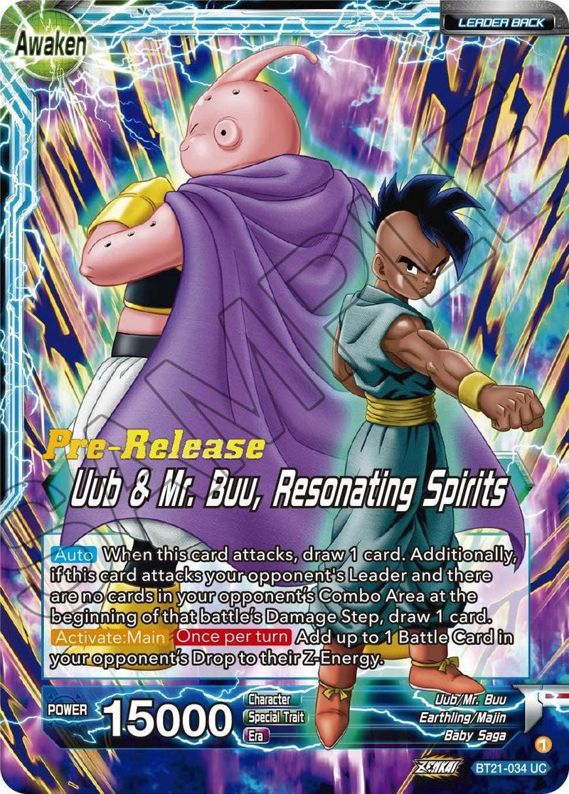 Uub // Uub & Mr. Buu, Resonating Spirits (BT21-034) [Wild Resurgence Pre-Release Cards] - POKÉ JEUX