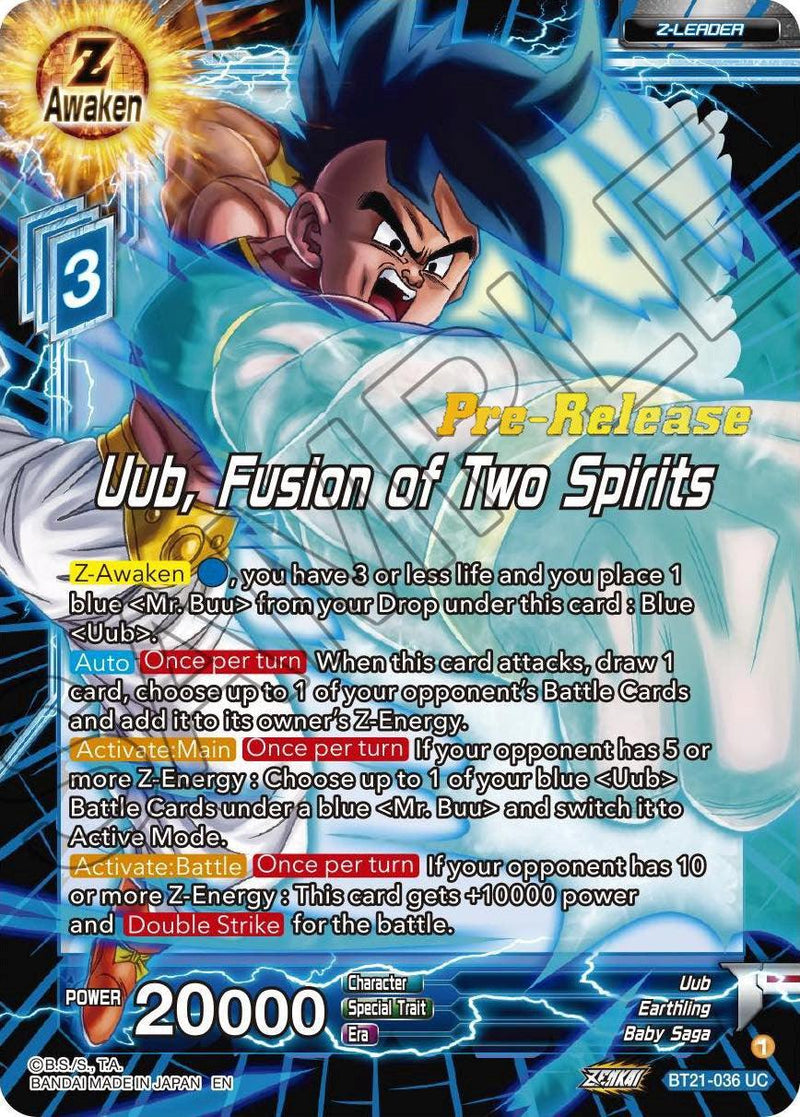 Uub, Fusion of Two Spirits (BT21-036) [Wild Resurgence Pre-Release Cards] - POKÉ JEUX