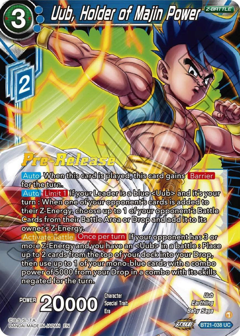 Uub, Holder of Majin Power (BT21-038) [Wild Resurgence Pre-Release Cards] - POKÉ JEUX