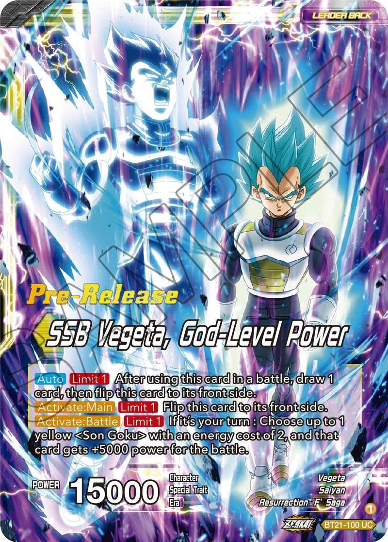 SSB Son Goku // SSB Vegeta, God-Level Power (BT21-100) [Wild Resurgence Pre-Release Cards] - POKÉ JEUX