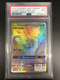 FA/MEWTWO & MEW GX 242/236 PSA 9 #61968410