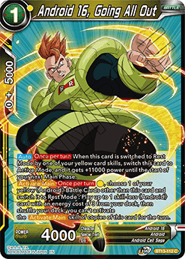 Android 16, Going All Out (Common) (BT13-112) [Supreme Rivalry] - POKÉ JEUX