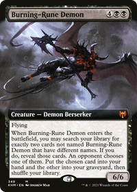 Burning-Rune Demon (Extended Art) [Kaldheim]