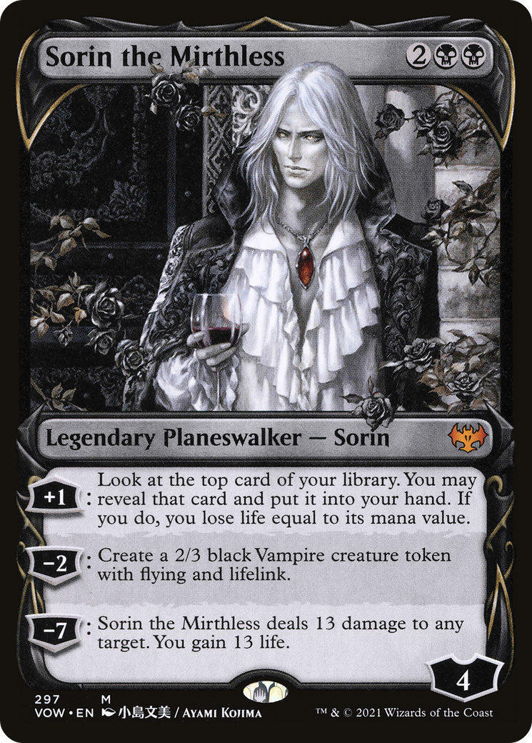 Sorin the Mirthless (Showcase Fang Frame) [Innistrad: Crimson Vow]