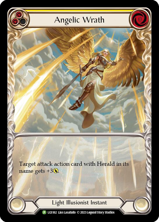 Angelic Wrath (Yellow) [LGS162] (Promo)  Rainbow Foil