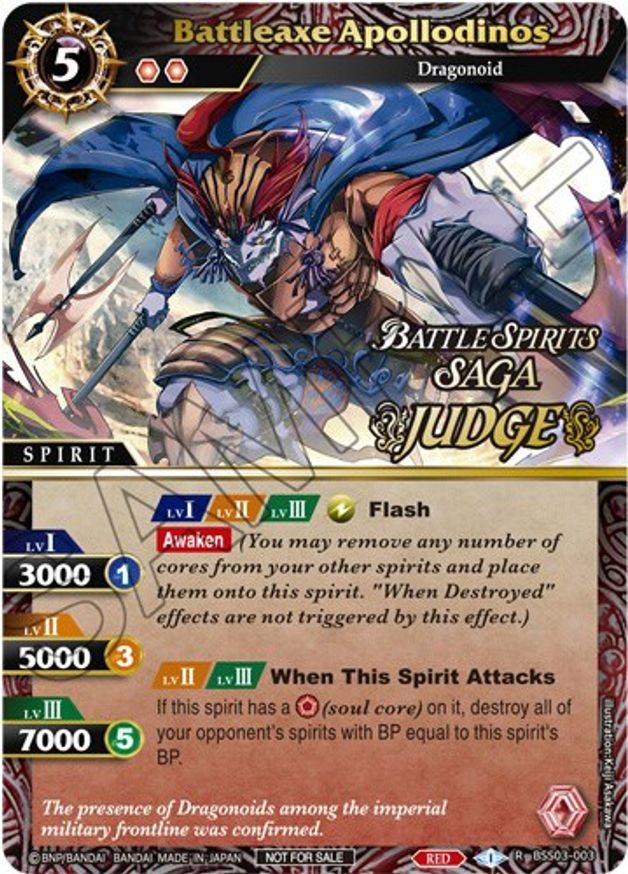 Battleaxe Apollodinos (Judge Pack Vol. 3) (BSS03-003) [Launch & Event Promos]