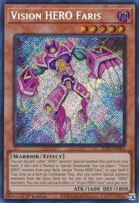 Vision HERO Faris [RA01-EN004] Secret Rare