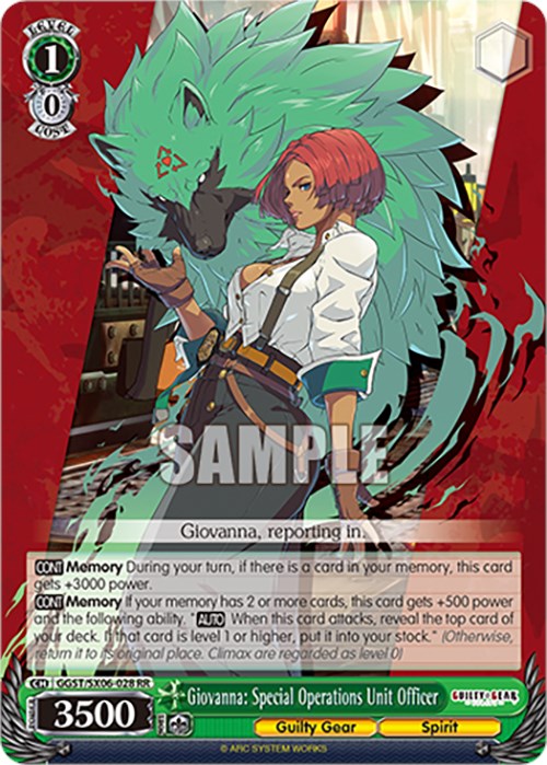 Giovanna: Special Operations Unit Officer (GGST/SX06-028 RR) [Guilty Gear -Strive-]