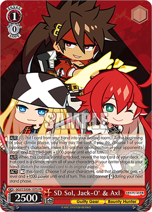 SD Sol, Jack-O' & Axl (GGST/SX06-107S PR) (Foil) [Guilty Gear -Strive-]