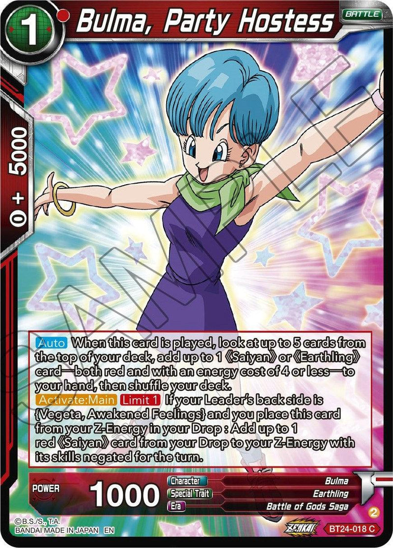 Bulma, Party Hostess (BT24-018) [Beyond Generations] - POKÉ JEUX