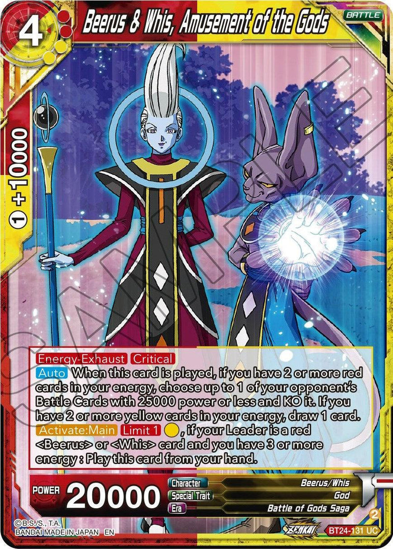 Beerus & Whis, Amusement of the Gods (BT24-131) [Beyond Generations] - POKÉ JEUX