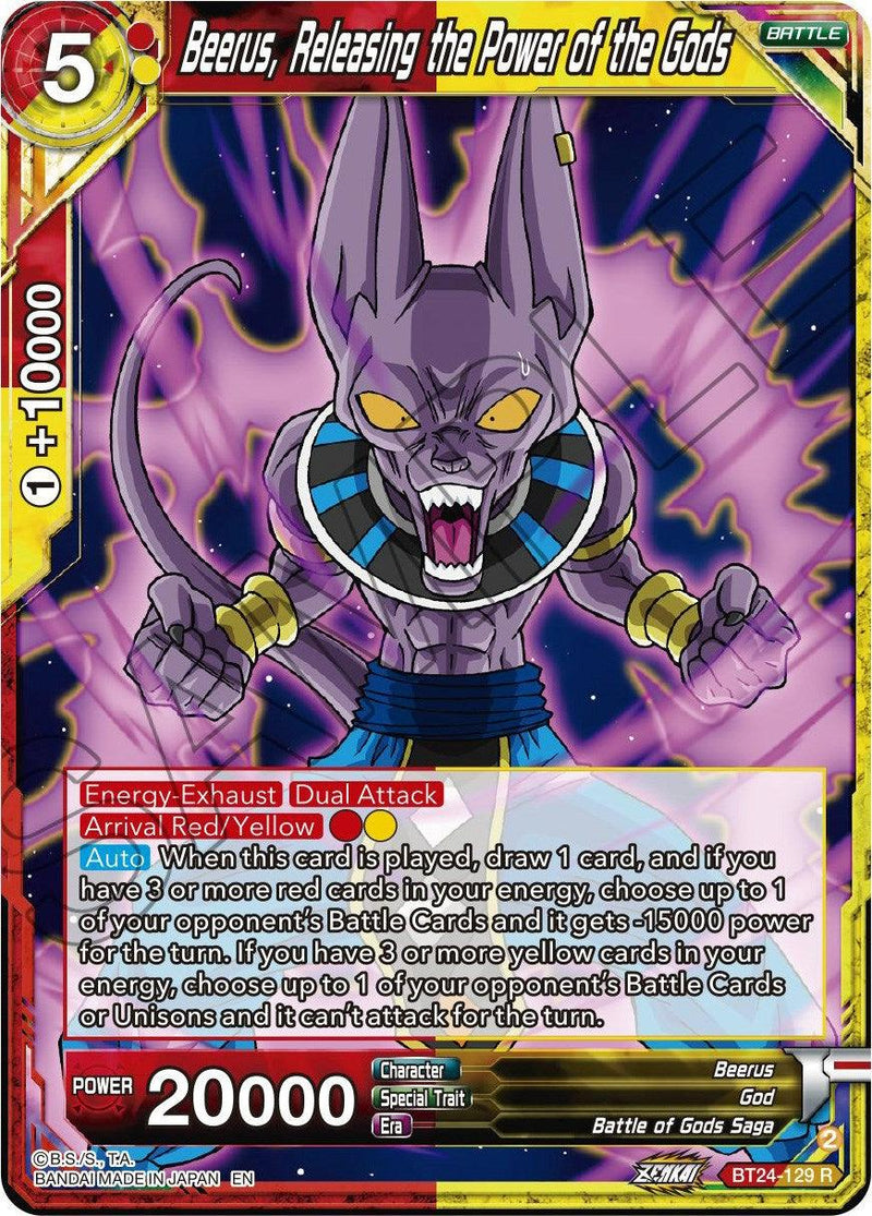 Beerus, Releasing the Power of the Gods (BT24-129) [Beyond Generations] - POKÉ JEUX