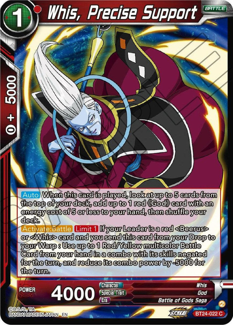 Whis, Precise Support (BT24-022) [Beyond Generations] - POKÉ JEUX