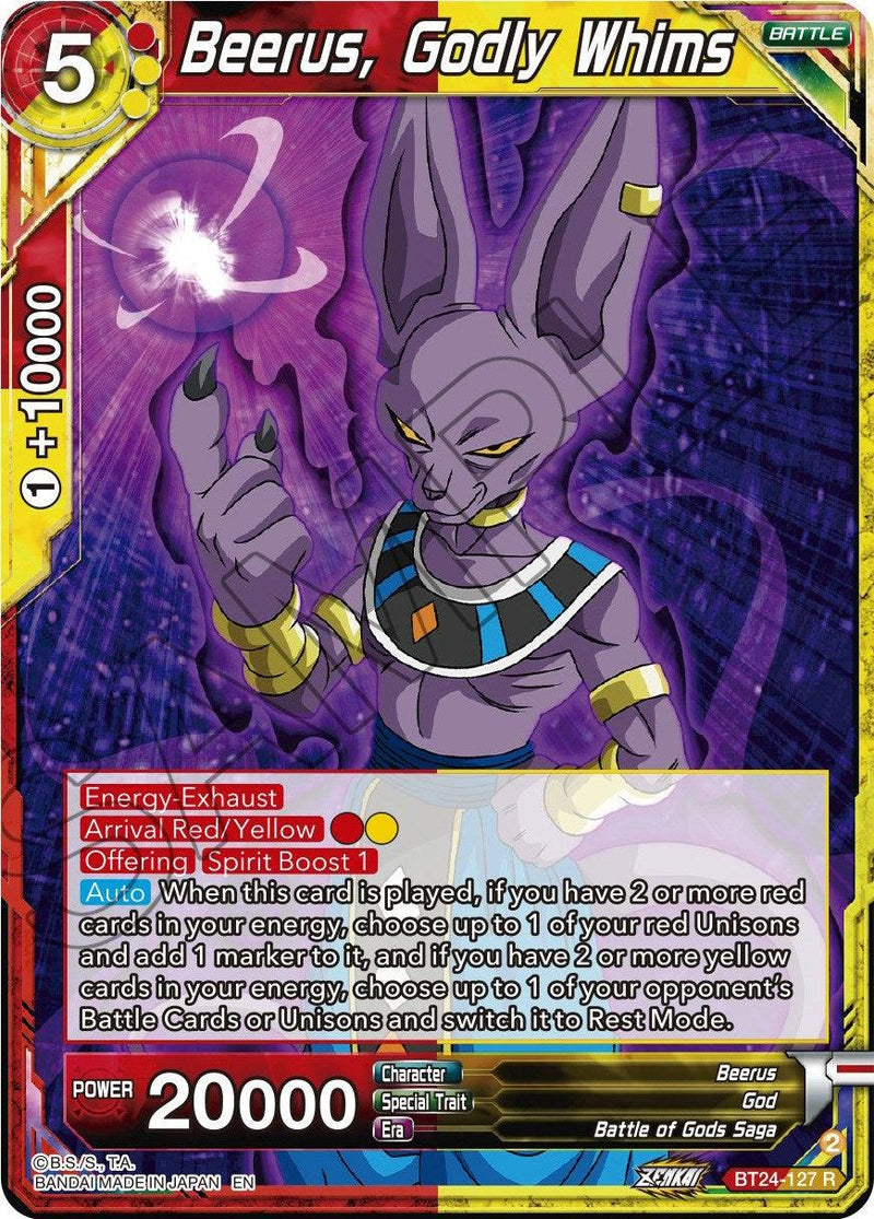 Beerus, Godly Whims (BT24-127) [Beyond Generations] - POKÉ JEUX