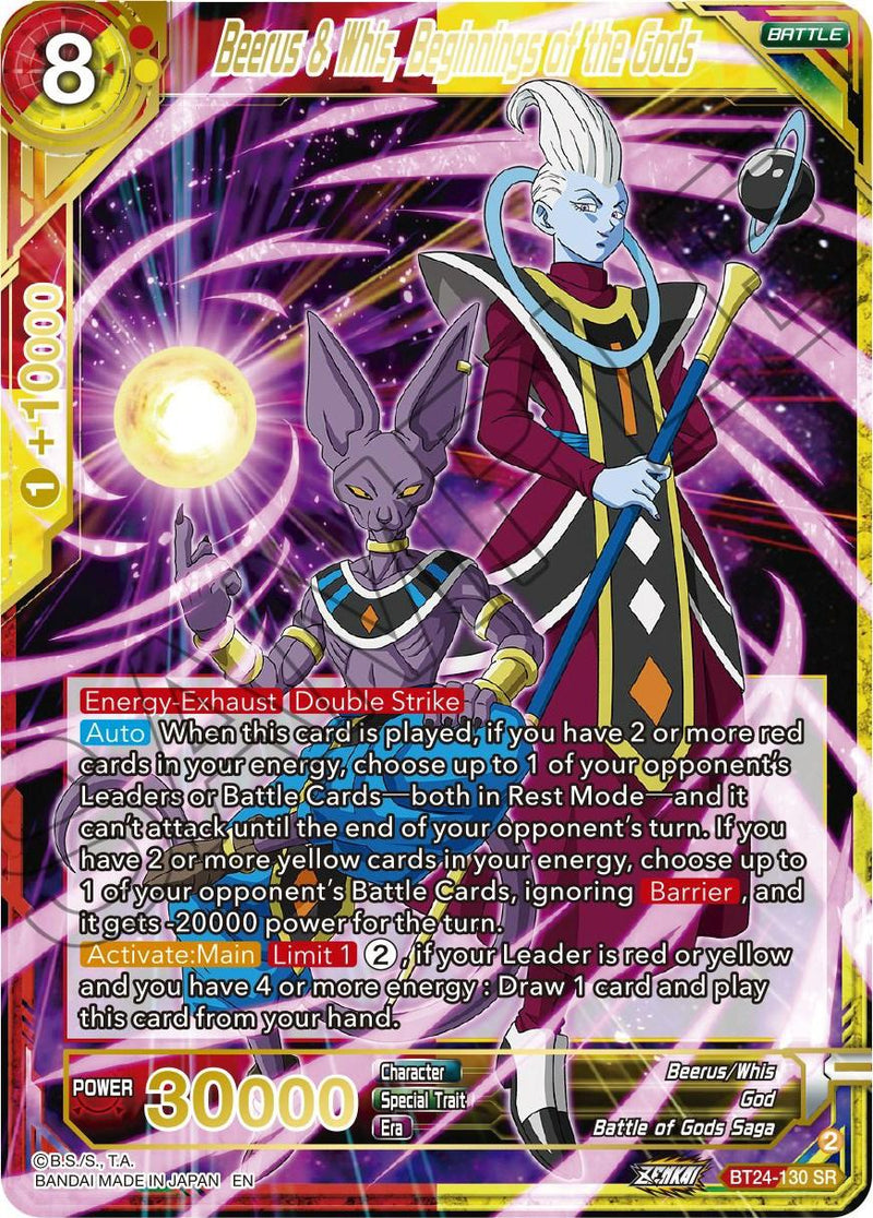 Beerus & Whis, Beginnings of Gods (BT24-130) [Beyond Generations] - POKÉ JEUX