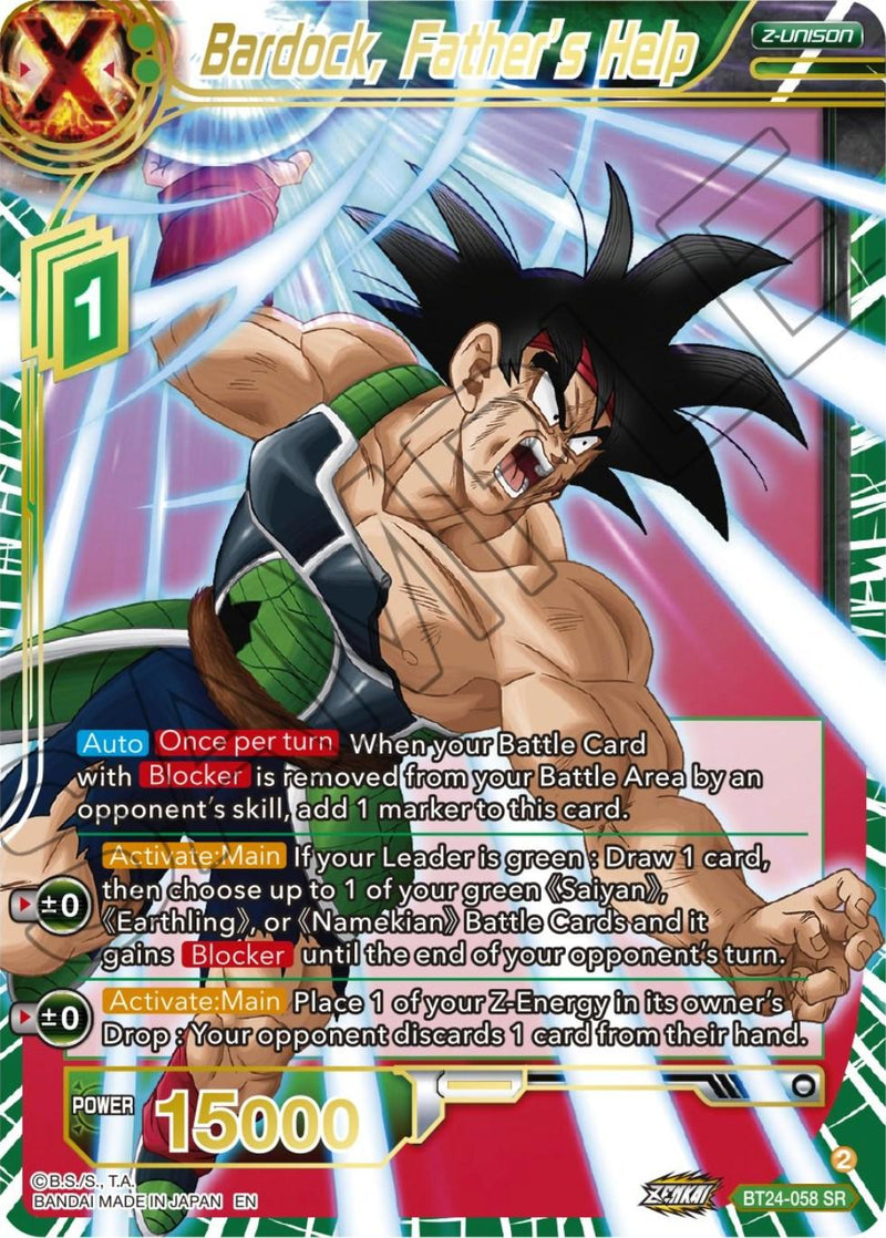 Bardock, Father's Help (BT24-058) [Beyond Generations] - POKÉ JEUX