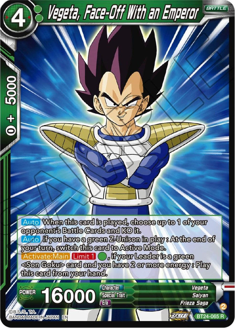 Vegeta, Face-Off With an Emperor (BT24-065) [Beyond Generations] - POKÉ JEUX